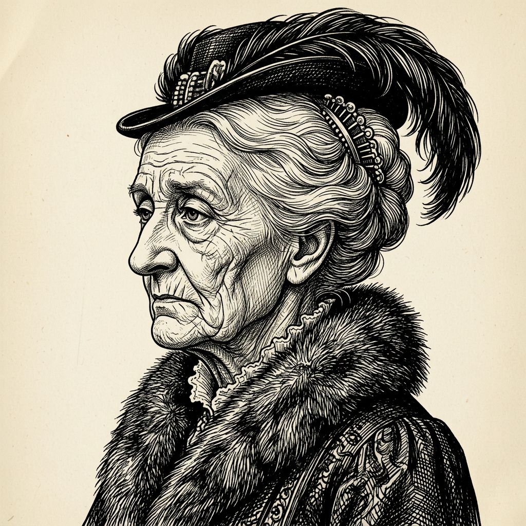 The old woman — one interpretation of the illusion